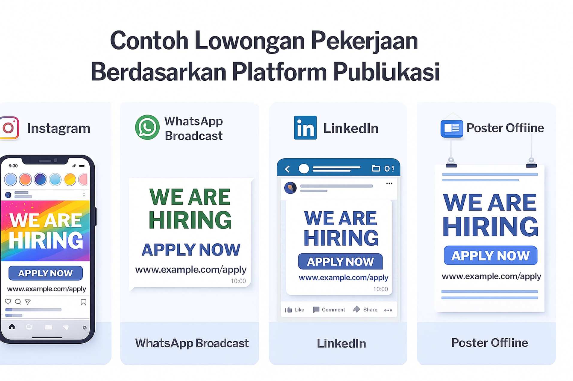 Contoh Iklan Lowongan Berdasarkan Platform Publikasi